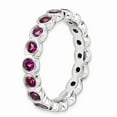 thumbnail image 3 of 925 Sterling Silver Stackable Expressions Rhodolite Garnet Ring Size: 8; for Adults and Teens; for Women and Men, 3 of 5