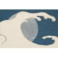 thumbnail image 2 of Sekka, Kamisaka 14x11 White Modern Wood Framed Museum Art Print Titled - Waves and sun from Momoyogusa, 2 of 4