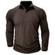 thumbnail image 2 of pstuiky camisas de manga larga para hombre, Blusa con botones y solapa de color liso para hombre Tops casuales para hombres xl, 2 of 6