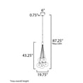 thumbnail image 2 of E25087-18SN-ET2 Lighting-Burst - 16.2W 9 LED Pendant-43.25 Inches Tall and 19.75 Inches Wide-Satin Nickel Finish-Clear Glass Color, 2 of 5