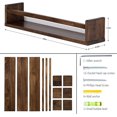 thumbnail image 2 of Nursery Book Shelves 24 in Set of 3 Walnut Floating Bookshelf for Kids Room Wall Mounted Floating Shelves Solid Nursery Bookshelf Perfect Decor for Kitchen Bedroom Living Room, 2 of 7