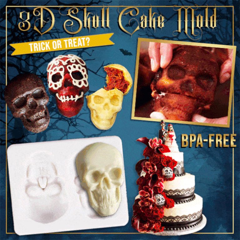 3D Skull Silicone Cake Mold