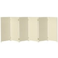thumbnail image 2 of Red Lantern 3 ft. Short Woven Fiber Folding Screen - Cream - 6 Panel, 2 of 7