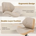 thumbnail image 5 of Hawsaiy Swivel Bar Stools Set of 4, Adjustable Height Faux Leather Bar Stools with Back, Double-Layer Upholstered Counter Height Bar Chairs for Kitchen Island, Khaki, 5 of 10