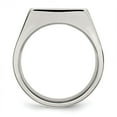 thumbnail image 2 of Chisel Stainless Steel Brushed and Polished Signet Ring, 2 of 8