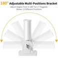 Position Flagpole Bracket-Wall Ount Adjustable Holder Bracket White