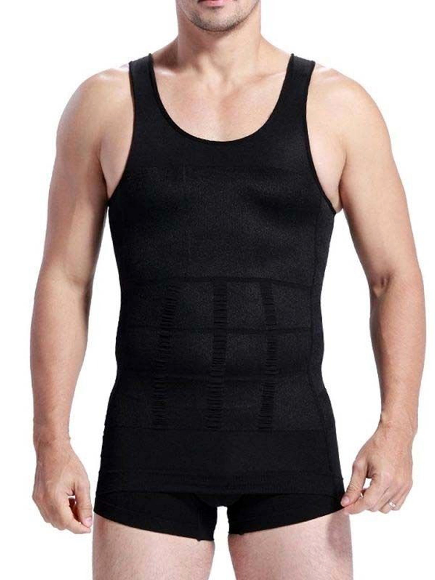Pudcoco Mens Slimming Body Slim Chest Tummy Shaper Vest Under Shirt
