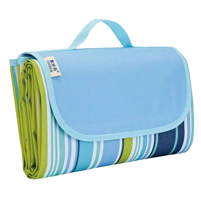 Apmemiss Liquidation Couverture de Pique-Nique Imperméable Anti-Sable Tapis de Plage Couvertures de Pique-Nique d'Extérieur Tapis Portable Pratique avec Sangle de Transport Tapis de Pique-Nique Familial Sans Sable Compact Pliable pour Sable, Herbe, Camping