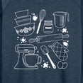 thumbnail image 3 of Instant Message - Baker & Chef - Baking Tool Art - Women's Lightweight French Terry Long Sleeve Shirt, 3 of 6