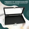 thumbnail image 3 of Novel Box Black Glass Case 14.75x8.25x2.1 Inches with 72-slot Black Ring Foam Liner & Metal Clasp, 3 of 8