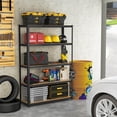 thumbnail image 2 of Costway 2 PCS 5 Étagères de Garage Réglables avec une Charge Maximale de 2200 lbs pour Entrepôt Noir, 2 of 9