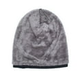 thumbnail image 5 of Unisex Skullies Solid Gorros Thick Fleece Hat Men's Knitted Hat Winter Warm Hat Casual Beanies COFFEE, 5 of 8