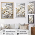 thumbnail image 4 of Designart "Minimalist White Blossoming Magnolias I" Magnolias Wall Art Living Room, 4 of 7