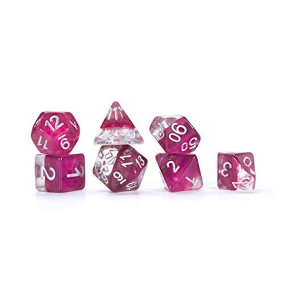 Neutron Dice Set in Wine and Clear, by Gate Keeper Games