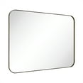 thumbnail image 2 of TEHOME 36x48'' Oil Rubbed Bronze Rounded Rectangle Bathroom Vanity Wall Mirror Stainless Steel Metal Framed Rectangular Bathroom Mirror, Vertical and Horizontal Hanging, 2 of 6