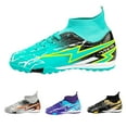 thumbnail image 4 of TIREOW Kid Boys Girls Soccer Cleats Youth Firm Ground Lace-Up Non-Slip Sports Shoes Athletic Outdoor Football Shoes Baseball Outdoor Training Sneaker, 4 of 5