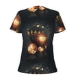 thumbnail image 4 of Naloa Creative Poker Print T-Shirts Short Sleeve V Neck Tees for Women Fashion Tops Trendy Lightweight Soft Casual Summer Outfits Clothes, 4 of 5