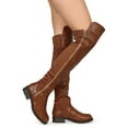 thumbnail image 6 of Women's Gold Zipper Design Lug Over The Knee Boots 19705, 6 of 6