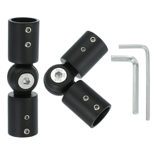 Conector de Varilla de Cortina de Esquina Uxcell, 2 Pcs Conector Ajustable para Varilla de 3/4", Negro
