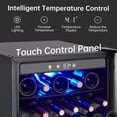 thumbnail image 5 of Yesurprise 36 Bottle Wine Fridge Wine Cooler Temperature Adjustment Range 40~61°F with Triple Pane Clear Glass Door Freestanding Wine Refrigerator for Red White and Champagne, 5 of 8