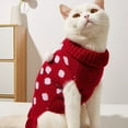 thumbnail image 3 of DOPI Pet Skirt Wave Dot Pattern Keep Warmth Good Elasticity Knitted Pet Cats Sweater Dress for Winter, 3 of 8