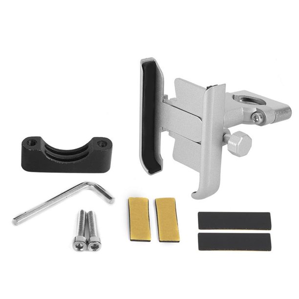 Soporte Universal De Aleación De Aluminio Para Manillar De Motocicleta, Soporte Anticaída Para Teléfono (Plata) Vogacara VI002751-00