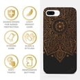thumbnail image 4 of Case Yard Wooden Case for iPhone-8-Plus Soft TPU Silicone cover Slim Fit Shockproof Wood Protective Phone Cover for Girls Boys Men and Women Supports Wireless Charging Lara Mandala Design, 4 of 7