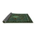 thumbnail image 2 of Ahgly Company Indoor Round Persian Turquoise Blue Traditional Area Rugs, 8' Round, 2 of 4
