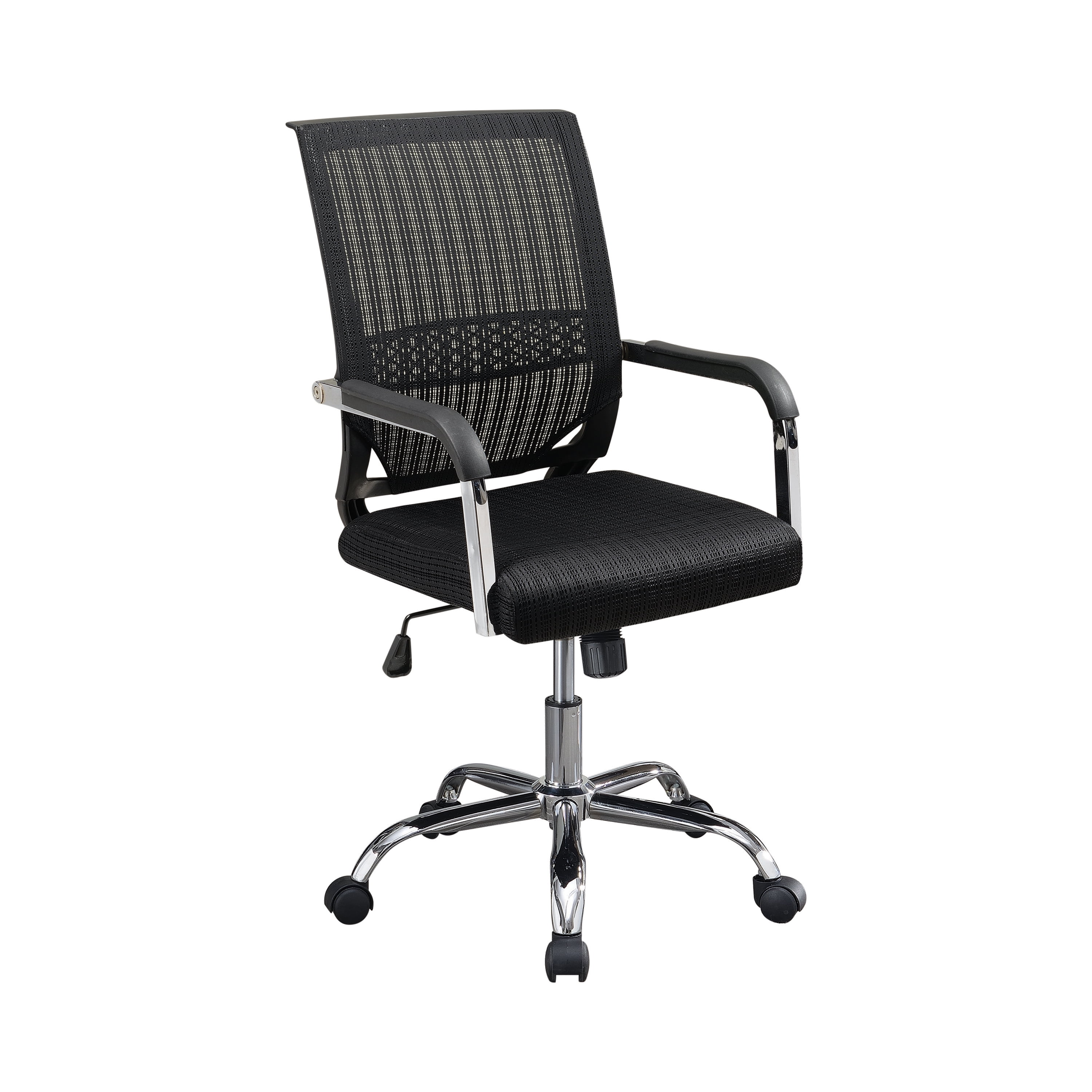 Adjustable Height Office Chair Black and Chrome - Walmart.com - Walmart.com