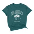 thumbnail image 4 of Trendfront Womens Los Angeles T Shirt California Palm Tree Print Short Sleeve Crew Neck Casual Travel Graphic Tees, 4 of 4