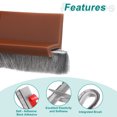 thumbnail image 3 of Uxcell 1 Pcs Door Sweep, 1.2 Inch x 40 Inch Door Bottom Sweep Door Brush, Grey, 3 of 7