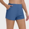 thumbnail image 2 of cfhntfmh Yoga Shorts for Women High Waisted Ribbed Shorts Summer Stretch Athletic Gym Running Shorts with Pockets, 2 of 4