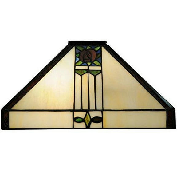 Meyda Lighting 14'Sq Pasadena Rose Replacement Shade, Beige Bapa Pbag 59 - 67767