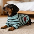 thumbnail image 4 of Camiseta para perros pequeños, camiseta a rayas, chaleco para mascotas, ropa para mascotas, camiseta de manga corta, estilo primavera/verano, adecuada para mascotas pequeñas, medianas y grandes, 4 of 6
