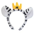 thumbnail image 1 of Fluffy Crown Tiger Headbands Cartoon Performance Props Washing Face Hairband, 1 of 3