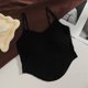 thumbnail image 5 of Camiseta sin mangas para mujer con tirantes finos ajustables Tejido acanalado Camiseta sin mangas acolchada ajustada para uso diario Negro Tamaño libre (40-60 kg), 5 of 5
