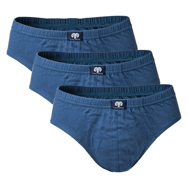 CECEBA Calzoncillos para hombre, paquete de 3 - básicos, algodón, M-8XL, lisos Azul L (Large)