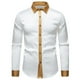 thumbnail image 2 of Blusa y camisa de manga larga con cuello vuelto para hombre, blusa informal de moda con botones y retazos, blusa de manga larga con cuello vuelto, blusa de poliéster para hombre, 2 of 6