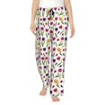 thumbnail image 2 of Lsque Tulips Flowers Print Women's Pajama Pants, Lounge Pant - Comfortable Home Wear,Elastic Waistband, Stylish Design-Small, 2 of 9