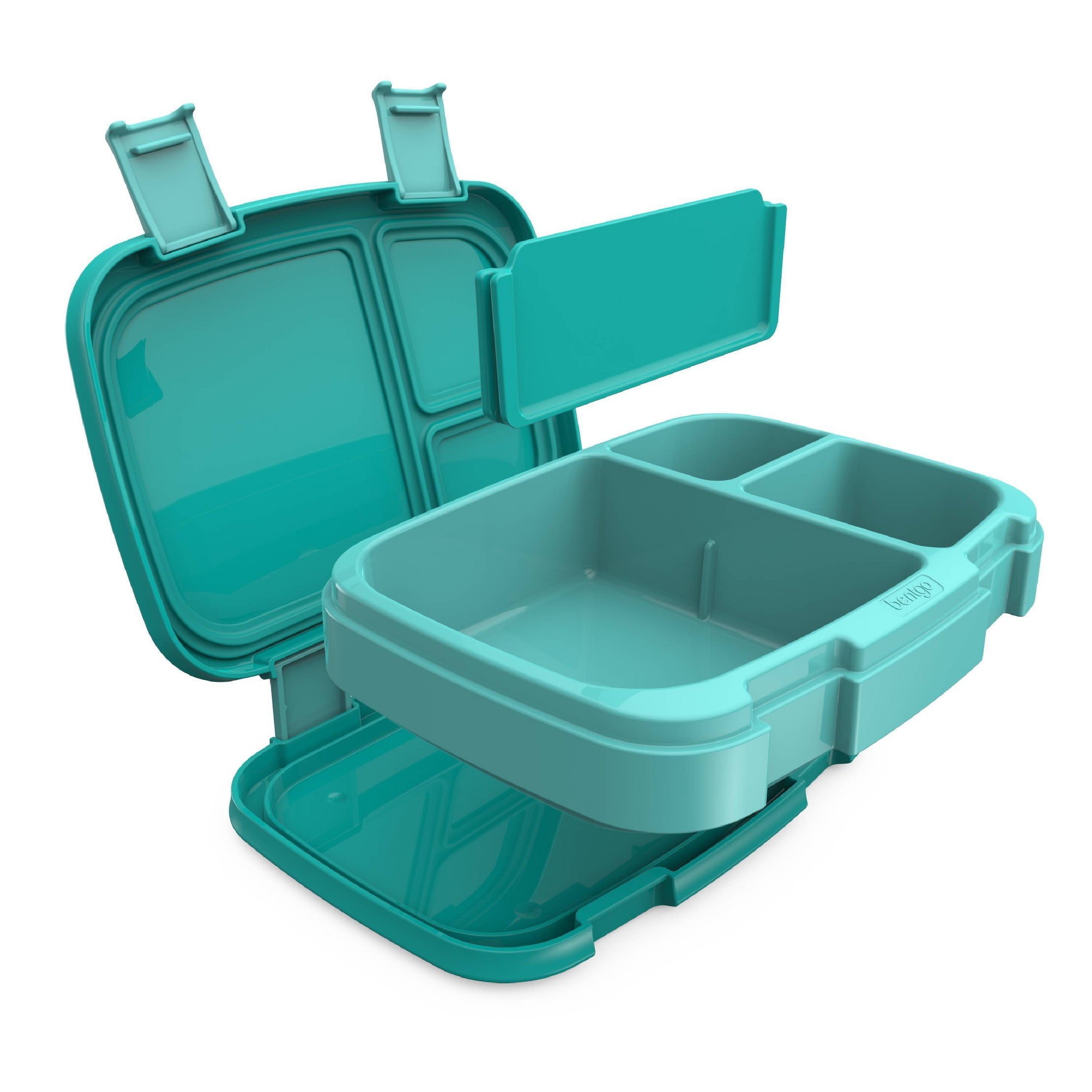 Fresh Leakproof Versatile 4 Compartment Bento-Style Lunch Box with Removable Divider - Aqua