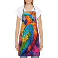 thumbnail image 2 of Zufioo Vibrant Parrot Splash Art Print Tie-up Apron, Unisex Kitchen Apron - Oil-proof, Stain-proof and Waterproof, Suitable for Restaurants and Service Industries-One Size, 2 of 9