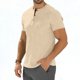 thumbnail image 3 of Usted Es Más Que una Prueba de Puntuación Estilo de Camisa Casual de Color Sólido Botón de Manga Corta Cuello Redondo Blusa, Hombre Casual de Manga Corta Botón Abajo Camisas Suéter, 3 of 6
