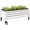 White, variant on A ANLEOLIFE Elevated Raised Garden Bed with Lockable Wheels, 48x18x35 in Galvanized Steel Planter Box with Legs, Waist-High Design, Reinforced Frame for Balcony, Patio & Porch, Quartz Grey