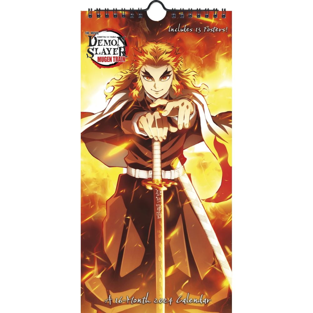 Trends International, Demon Slayer 2024 Poster Slim Wall Calendar