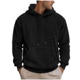 thumbnail image 5 of Mens Big and Tall Hoodies Pullover Fall Casual Oversized Long Sleeve Hooded Sweatshirt with Pockets for Men (Black S), 5 of 5