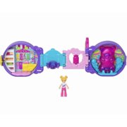 Polly Pocket Pocket On The Go Fun Collection Of Mini Playsets With 1 Doll, Moving Features & Clip
