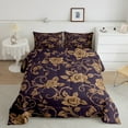 thumbnail image 2 of Erosebridal Ensemble de Couette Très Grand à Motif de Blé et de Roses, Couettes et Duvets à Fleurs, Ensembles de Couette Très Grand à Plantes Botaniques, Décor de Chambre d'Ado Léger, Réversible, 3 Pcs, 2 of 8