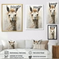 thumbnail image 4 of Designart "Portrait Of The Furry Llama I" Animals Llama Floater Framed Wall Art Living Room, 4 of 5