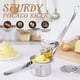 thumbnail image 3 of Machacador de papas grande, machacador de acero inoxidable, machacador de papas más fuerte con mango de palanca más largo, 3 discos intercambiables, herramienta de cocina para machacador - Puré de, 3 of 5