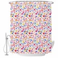 thumbnail image 2 of Colorful Polka Dot Waterproof Fabric Shower Curtain,Rainbow Watercolor Polka Dots Waterproof Fabric Shower Curtain for Bathroom Curtains Bathtubs Hotel Shower Curtains with 12 Hooks Small 36x72in, 2 of 8